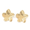 Flower 304 Stainless Steel Stud Earrings for Women EJEW-Z065-12G-03-2