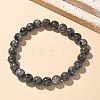 Natural Larvikite Bead Stretch Bracelets X-BJEW-K212-B-046-2