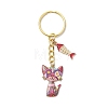 Alloy Enamel Cat Keychain KEYC-JKC01182-02-1