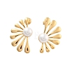 304 Stainless Steel ABS pearl Stud Earrings EJEW-S226-07G-02-2