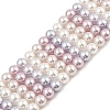 Baking Painted Pearlized Glass Pearl Round Bead Strands PEAR-H019-02C-11-1