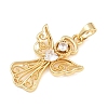 Brass Micro Pave Cubic Zirconia Pendants LS-KK-H525-08G-2