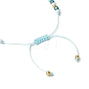 Handmade Evil Eye Lampwork & Glass Seed Beads Braided Bead Bracelets for Women BJEW-JB12363-4