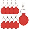 10Pcs PU Leather Keychains KEYC-YW00295-04-1