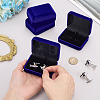 Velvet Cufflink Gift Storage Boxes CON-WH0112-079B-3