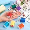 8 Rolls 8 Colors Round Waxed Polyester Cord YC-TA0001-26-5
