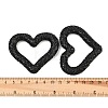 Handmade Polymer Clay Rhinestone Linking Rings CLAY-H009-04C-3