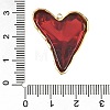 304 Stainless Steel & Glass Pendants STAS-Z186-16G-3