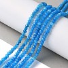 Dyed Natural Malaysia Jade Rondelle Beads Strands X-G-E316-2x4mm-58-5