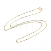 925 Sterling Silver Cable Chains Necklace for Women STER-I021-08A-G-1