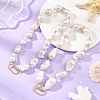 Natural Baroque Keshi Pearl Nuggets Beaded Necklaces NJEW-JN06511-1