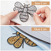 8Pcs 4 Colors Rhinestones Sew on/Iron on Patches DIY-GF0014-04-6
