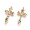 Brass Micro Pave Cubic Zirconia Links LS-ZIRC-O034-16G-1