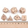 Natural Wood Polyhedral Dice Set WOOD-A027-01A-3