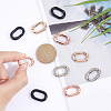 16Pcs 4 Colors Alloy Spring Gate Rings FIND-PH0009-48-3