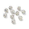 6mm Brass Rhinestone Beads X1-KK-S519-01A-01S-1