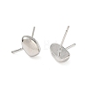Brass Stud Earring Findings KK-CBABAE6-03P-2