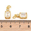 Brass Pave Cubic Zirconia Charms CU-CBA3D67-07G-06-3