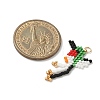 Glass Seed Beaded Bird Pendants PALLOY-MZ00920-04-2