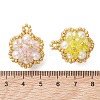 Glass Seed Beaded Pendants PALLOY-MZ01288-4