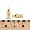 Ocean Theme Brass Micro Pave Cubic Zirconia Charms X1-KK-F902-08I-G-3