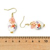 Handmade Porcelain & Acrylic Beads Dangle Earrings for Women EJEW-JE07329-01-5