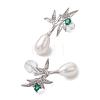 Natural Pearl Ear Studs EJEW-P286-19P-2