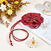 PU Leather Flower Knot Tie Waist Belts AJEW-GF0014-11B-4