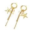 2 Style 304 Stainless Steel & Shell Hoop Earrings EJEW-JE07006-5