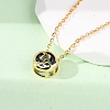Brass Pave Cubic Zirconia Birth Stone Constellation Pendant Cable Chain Necklaces NJEW-D334-01G-06-3