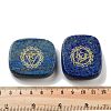 Natural Lapis Lazuli Rectangle with Chakra Sign Figurines Display Decorations DJEW-K025-02F-3