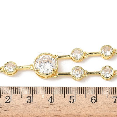 Brass Pave Clear Cubic Zirconia Y Necklaces NJEW-G183-06G-02-1