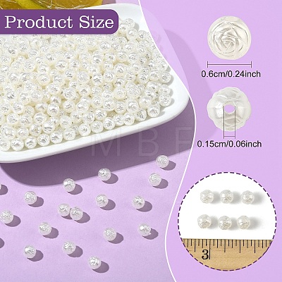 Pearlized Opaque Acrylic Beads OACR-YW0003-70A-1