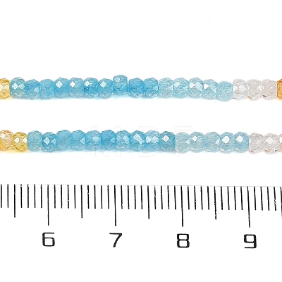 Transparent Gradient Color Cubic Zirconia Strand ZIRC-NH0002-01F-1