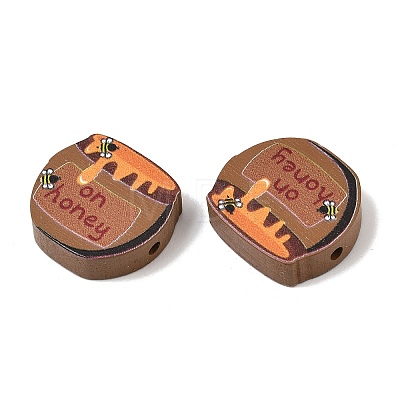 Printed Schima Wood Beads WD-CBA91F0-01-1
