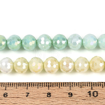 Anti-Tarnish Electroplate Glass Beads Strands GLAA-N056-8mm-06-1