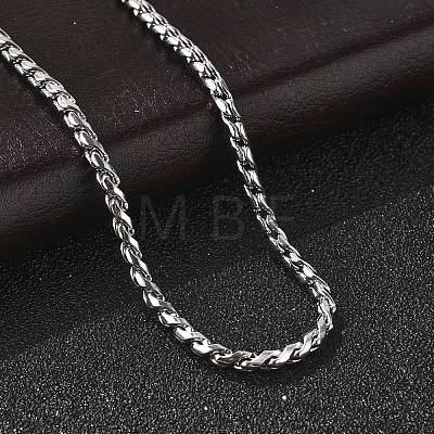 304 Stainless Steel Rope Chain Necklaces for Women LS-NJEW-Q026-02P-1