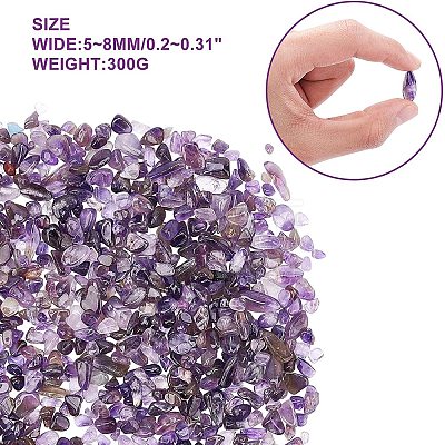 Natural Amethyst Chips Beads G-GA0001-19-1