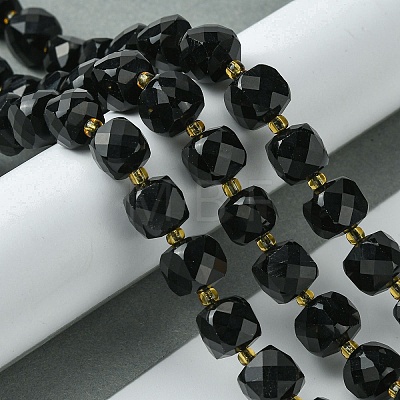 Natural Obsidian Beads Strands G-Q010-A23-01-1