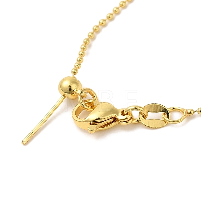 Brass Ball Chain Necklaces LS-NJEW-B119-06G-1