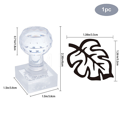 Clear Acrylic Soap Stamps with Big Handles DIY-WH0438-041-1