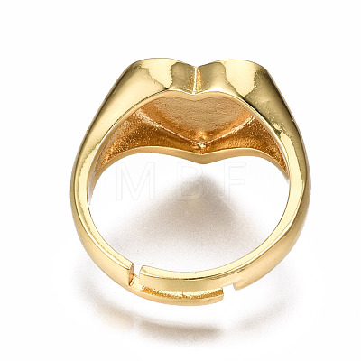 Adjustable Brass Enamel Finger Rings RJEW-N035-023-NF-1