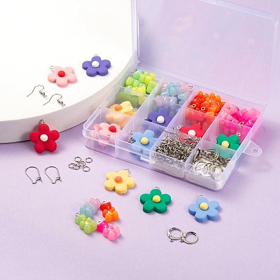 198Pcs DIY Cute Resin Earrings Jewelry KIts DIY-LS0001-07-1