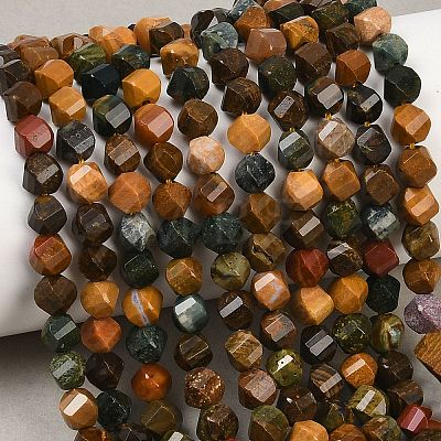 Natural Ocean Jasper Beads Strands G-P611-C05-01-1