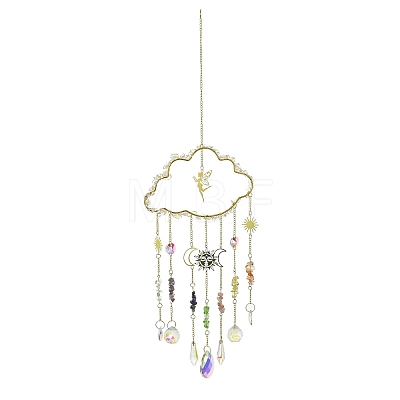 Metal Hanging Suncatchers HJEW-P018-D03-1