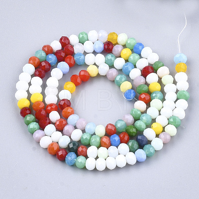 Electroplate Glass Beads Strands X-EGLA-T013-03C-1