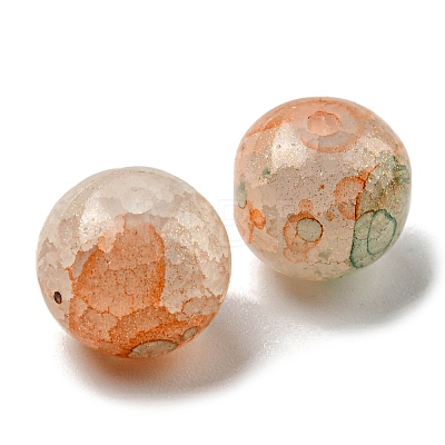 Transparent Crackle Glass Beads GLAA-D012-02D-1
