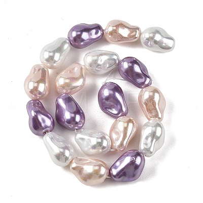 Electroplated Glass Beads Strands GL-CBA89C7-01C-1