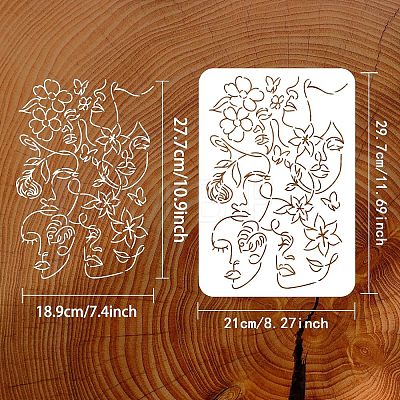 Large Plastic Reusable Drawing Painting Stencils Templates DIY-WH0202-450-1
