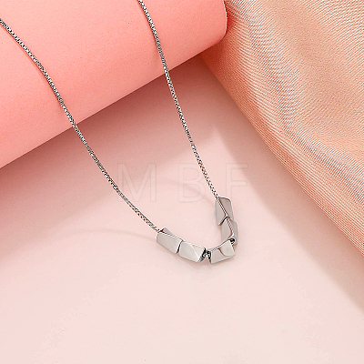 925 Sterling Silver Twist Triangle Pendant Women's Necklaces RF0032-1